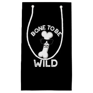Bone to be Wild Funny Anatomy Pun Dark BG Klein Cadeauzakje