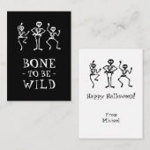 Bone to be wild Skeleton Halloween Classroom Kaart (Voorkant / Achterkant)