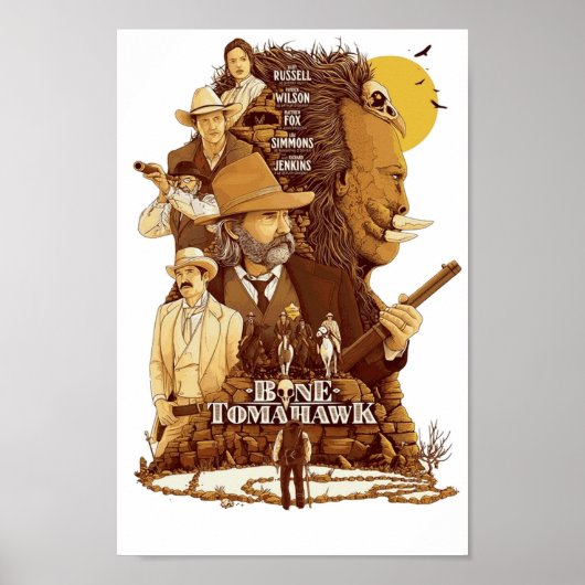Bone Tomahawk Western Movie Artwork Poster (Voorkant)