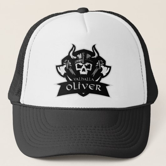 Boné Valhalla Oliver | Escudo Black Trucker Pet (Voorkant)