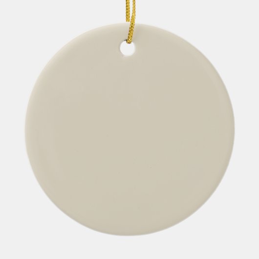 Bone White Circle Keramisch Ornament (Voorkant)