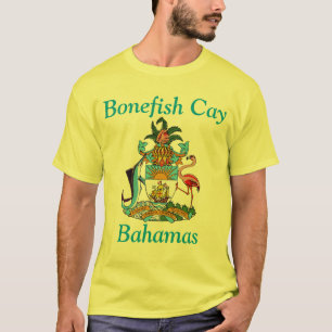 Bonefish Cay, Bahama's met wapenschild T-shirt