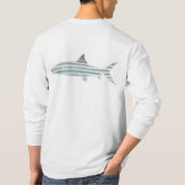 "Bonefish on the Fly" door Patternwear© Fly Fishin T-shirt (Achterkant)