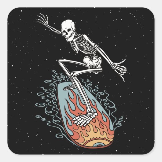 Bonehead Board Vierkante Sticker (Voorkant)