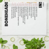 Boneheadgedachten binnenzijde theedoek (Gevouwen)