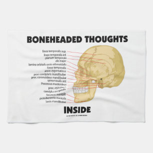 Boneheadgedachten binnenzijde theedoek