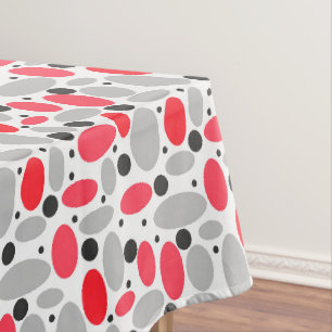 Bonen en erwten Retro rood grijs wit patroon Tafelkleed