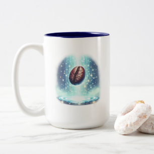 Bonen Me Op Koffiekop Tweekleurige Koffiemok