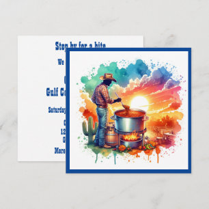 Bonen of Geen Bonen Chili Cooking Cowboy 1 Custom Kaart