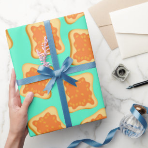 Bonen op Toast Grappig Ontbijt Patroon Cadeaupapier