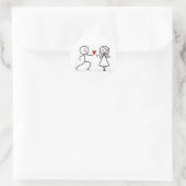 bonequinhos apaixonados ronde sticker (Tas)