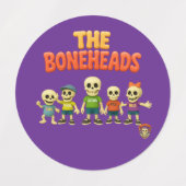 Bones Academy™ The Boneheads™ — Étiquette (Design 2)