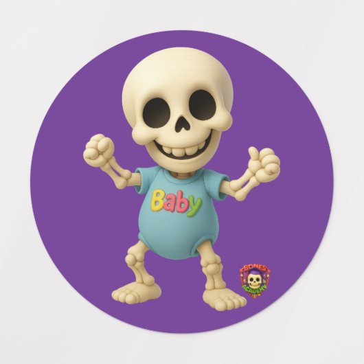 Bones Academy™ The Boneheads™ — Étiquette (Design 1)