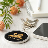 Bones Day - Pug Goede Stemming Sleutelhanger (Zijkant)