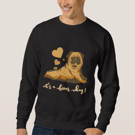 Bones Day Pug with Good Mood Trui (Voorkant)