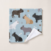 Bones et pattes de Bulldog (Gant de toilette)