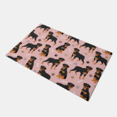 Bones et tapis de porte de chien Rottweiler (Incliné)