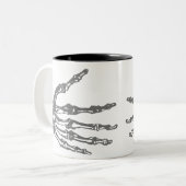 Boney Hands Tweekleurige Koffiemok (Voorkant links)
