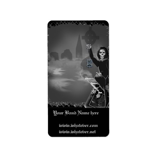 boneyard halloween etiket (Voorkant)