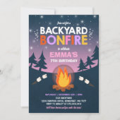 Bonfire Anniversaire Invitation Bonfire Camping Pa (Devant)