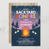 Bonfire Anniversaire Invitation Bonfire Camping Pa