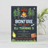 Bonfire Anniversaire Invitation de fête - Fête de  (Debout devant)