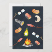 Bonfire Anniversaire Invitation de fête - Fête de  (Dos)