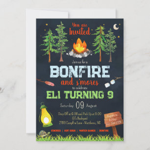 Bonfire Anniversaire Invitation de fête - Fête de 