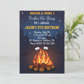 Bonfire anniversaire invitation invitation de la f (Debout devant)