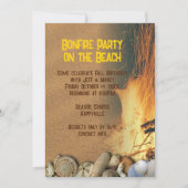 Bonfire Beach Shells Outdoor Party Kaart (Voorkant)