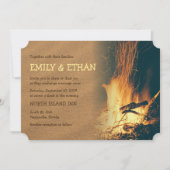 Bonfire Beach Wedding Kaart (Voorkant)