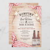 Bonfire Couple's Shower Uitnodiging (Voorkant / Achterkant)