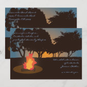 Bonfire Invitation Kaart (Voorkant / Achterkant)