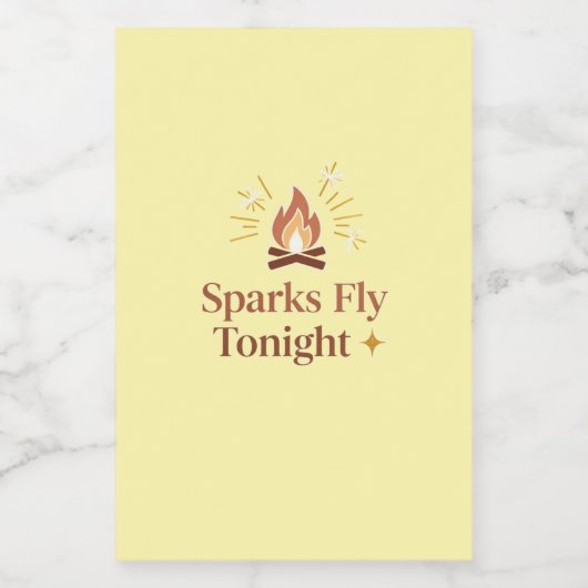 Bonfire Night Bottle Label 🔥 | Cozy Fall Party Voedselcontainer Etiket (Enkel label)