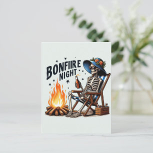 Bonfire Night - Strand Camping (2) Feestdagenkaart