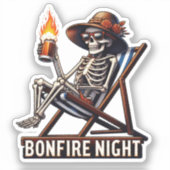Bonfire Night - Strand Camping Sticker (Voorkant)