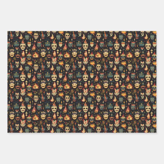 Bonfire Night Verenigd Koninkrijk Pattern 4 Inpakpapier Vel (Voorkant 2)