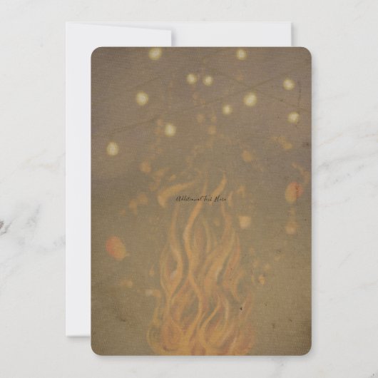 Bonfire Nights Rustic Faire-part de mariage (Dos)