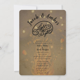 Bonfire Nights Rustic Wedding Invitation Kaart