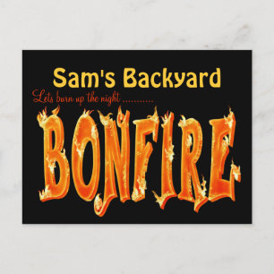 Bonfire party briefkaarten