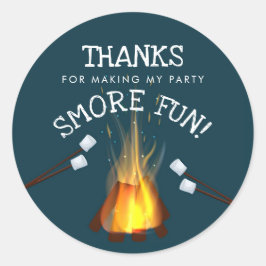 Bonfire Party Favor Stickers