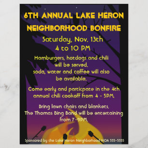 Bonfire Party Flyer
