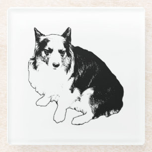 Bonfire Rim Corgi Glazen Onderzetter