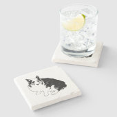 Bonfire Rim Corgi Stenen Onderzetter (Zijkant)