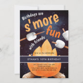 Bonfire S'mores Camping Verjaardag Kaart (Voorkant)