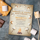 Bonfire Smores Invitation Anniversaire