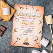 Bonfire Smores Invitation Anniversaire