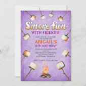 Bonfire Smores Invitation Anniversaire (Devant)