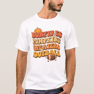 Bonfire Sweaters Pumpkins Football Retro Herfst Th