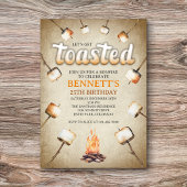 Bonfire Toasté Adulte Anniversaire Invitation